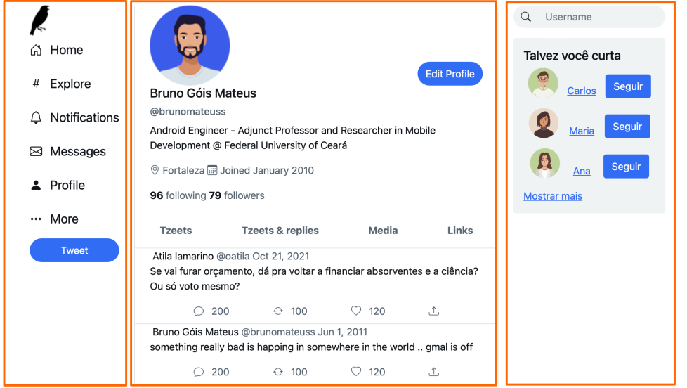 Novo layout do Tzeeter